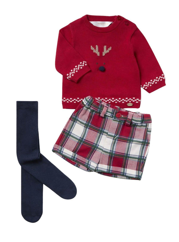 Conjunto Mayoral Reno Navideño Rojo para bebé